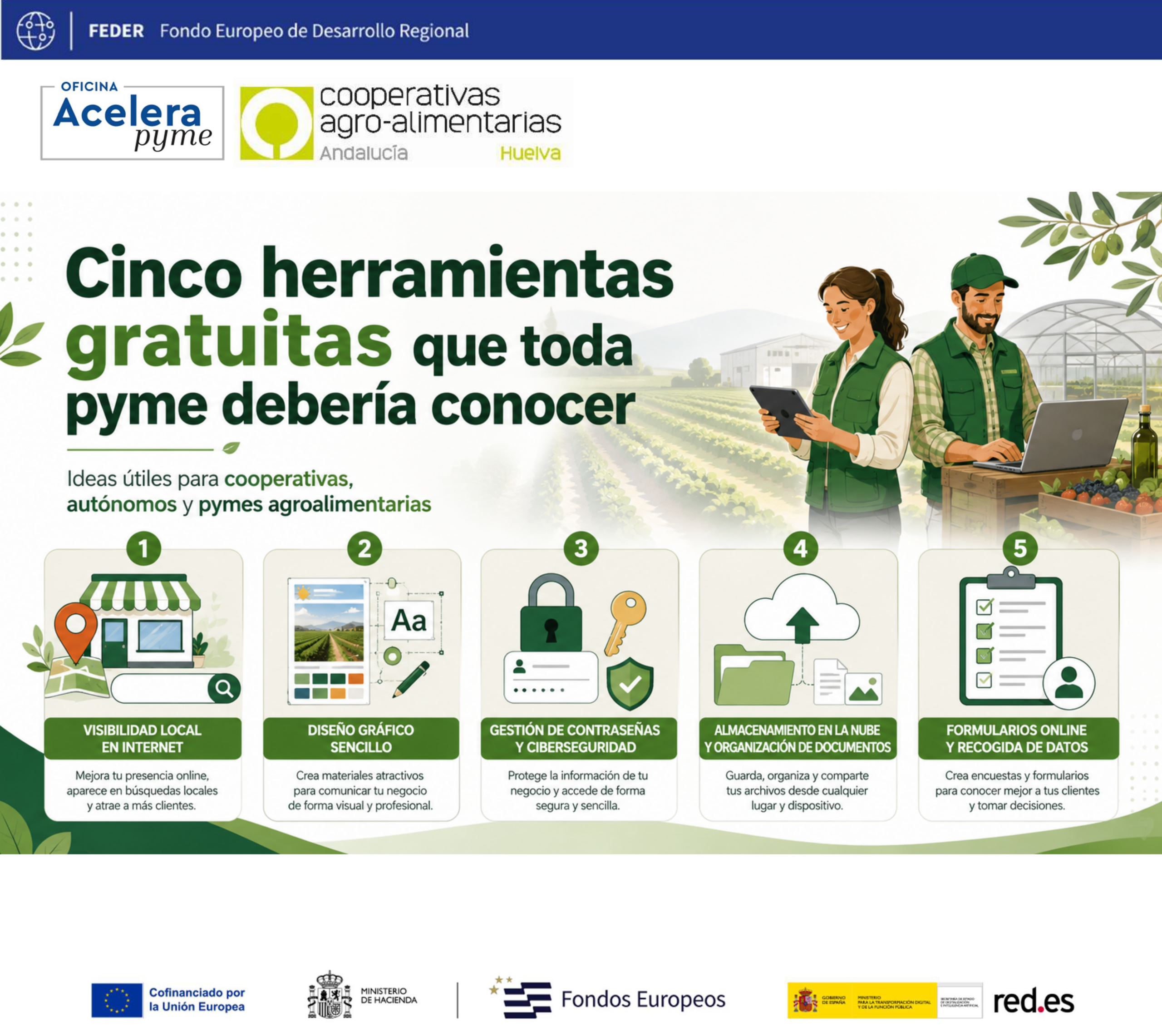 Cinco herramientas gratuitas que toda pyme debería conocer OAP HUELVA COOPS AGRO