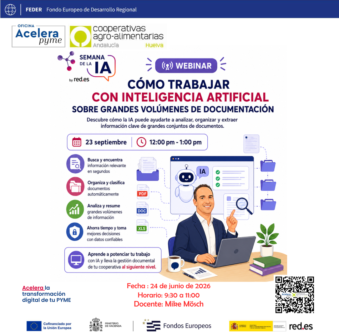 Webinar : Cómo trabajar con inteligencia artificial sobre grandes volúmenes de documentación. semanan de la ia