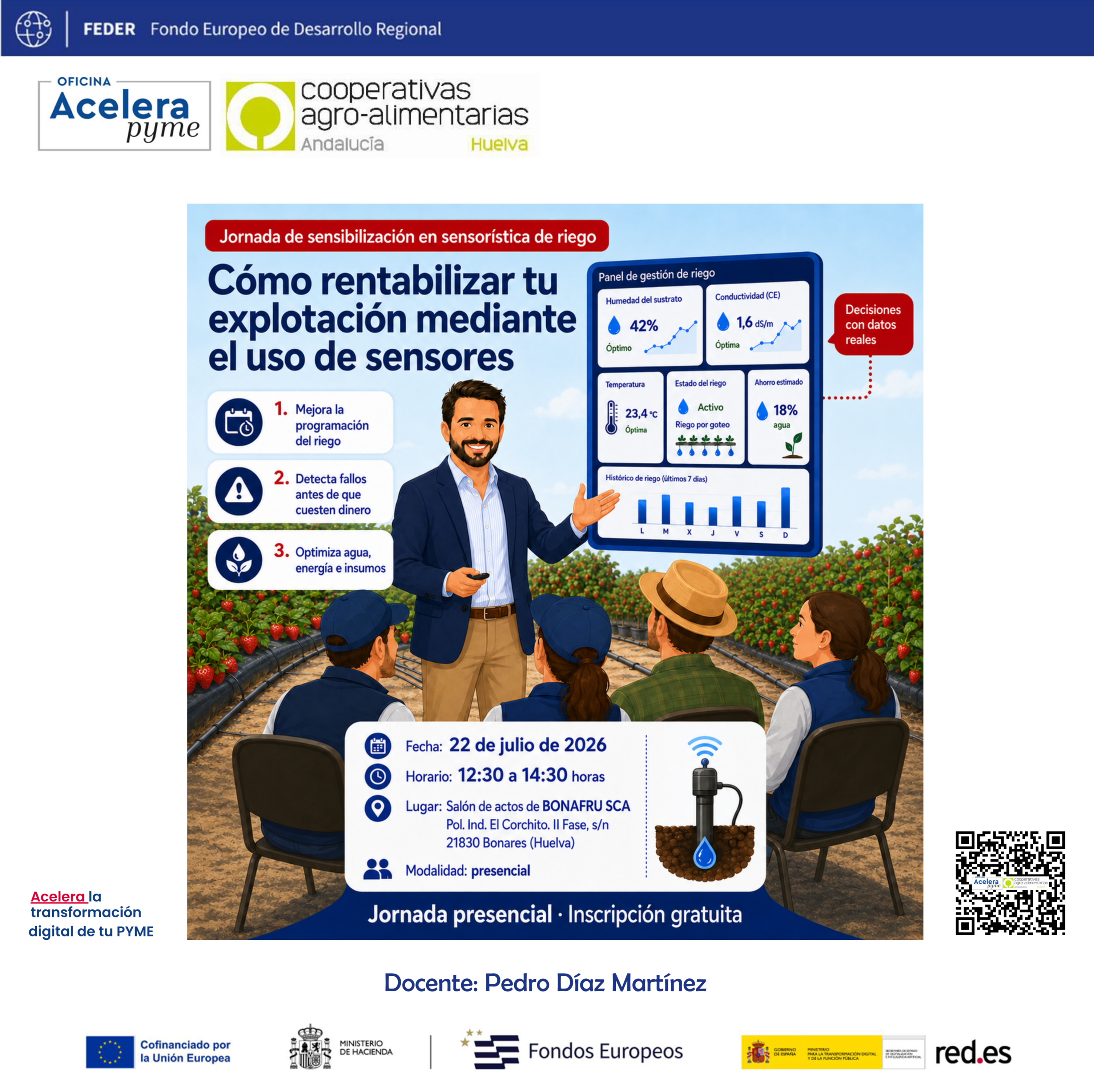 Espacio corporativo en Lucena del Puerto para jornadas técnicas y formaciones agroalimentarias de Costa de Huelva S.C.A.
