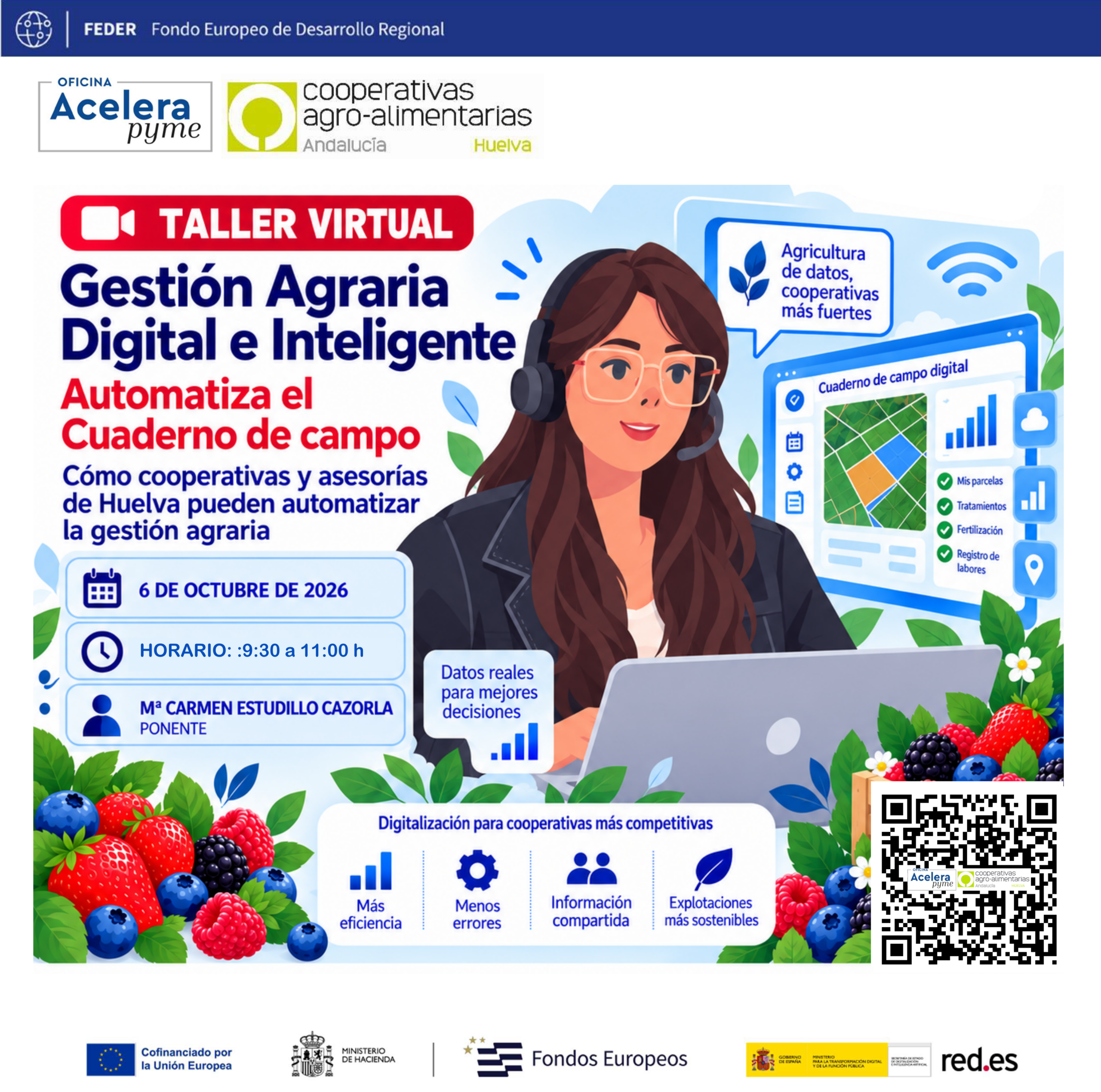 20261006 Taller virtual: Gestión Agraria Digital e Inteligente: Automatiza el Cuaderno de campo