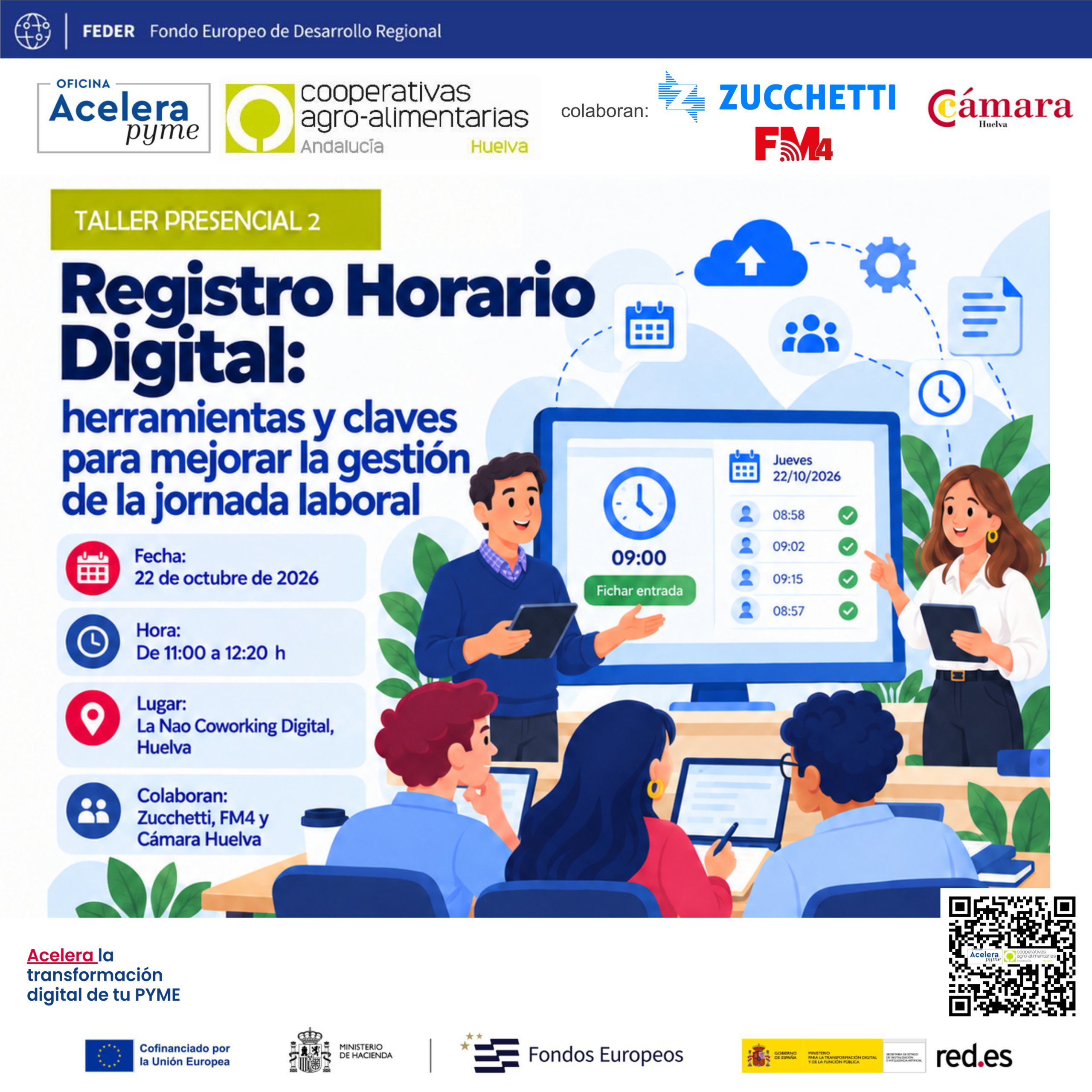 TALLER PRESENCIAL 2: Registro Horario Digital: herramientas y claves para mejorar la gestión de la jornada laboral