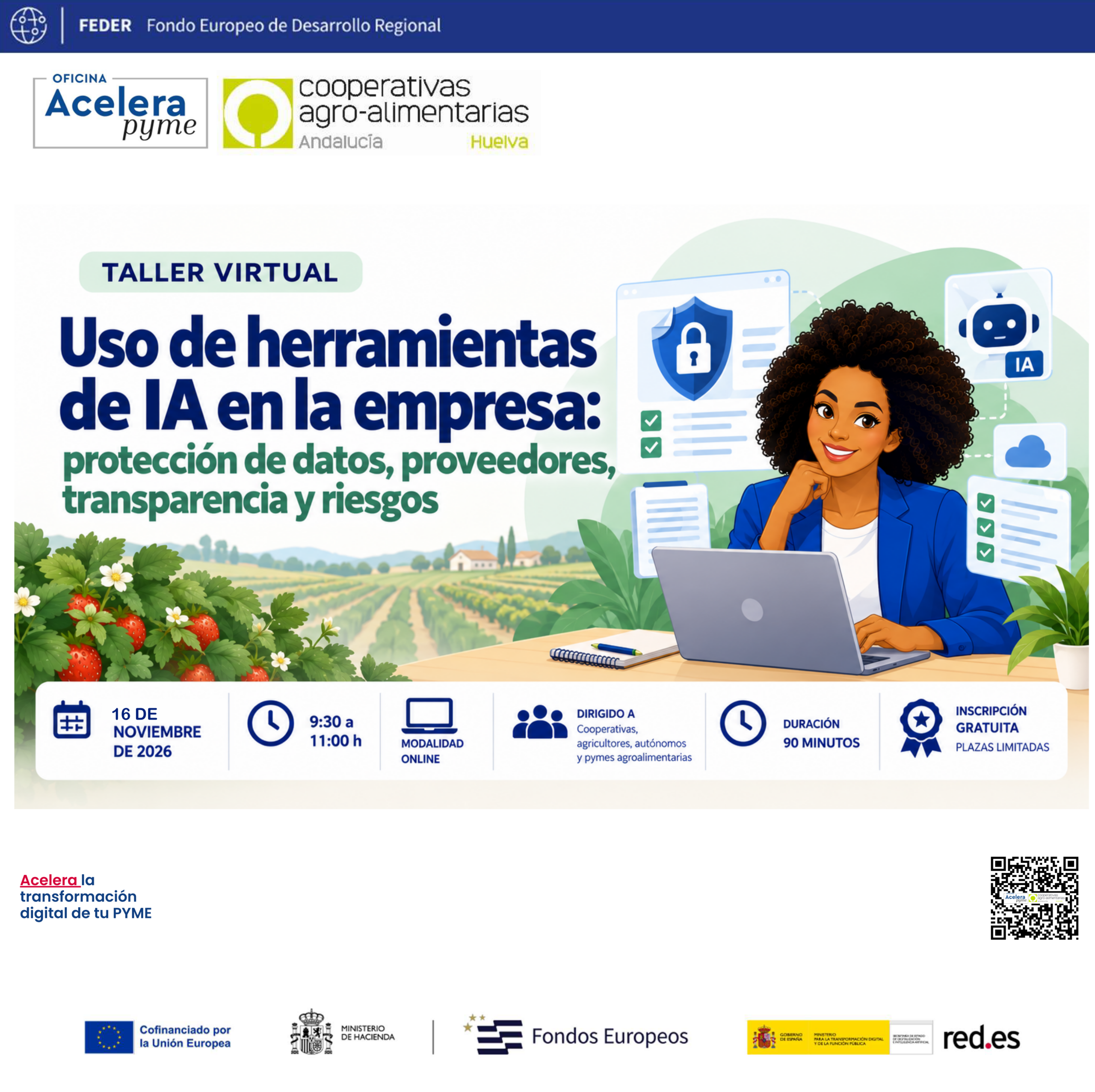 20261116 Taller virtual: Uso de herramientas de IA en la empresa: protección de datos, proveedores, transparencia y riesgos