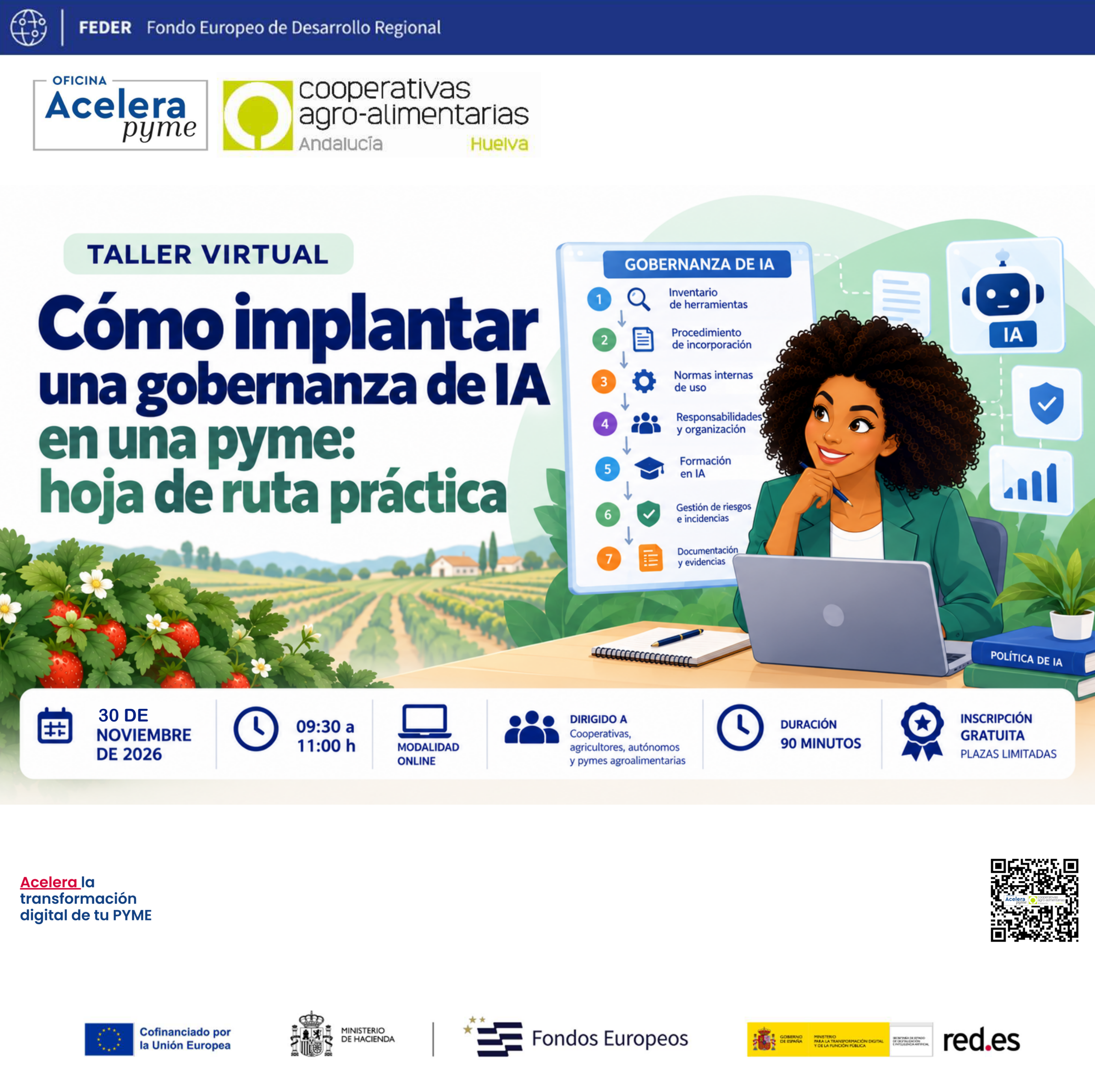 20261130 Taller virtual: Cómo implantar una gobernanza de IA en una pyme: hoja de ruta práctica
